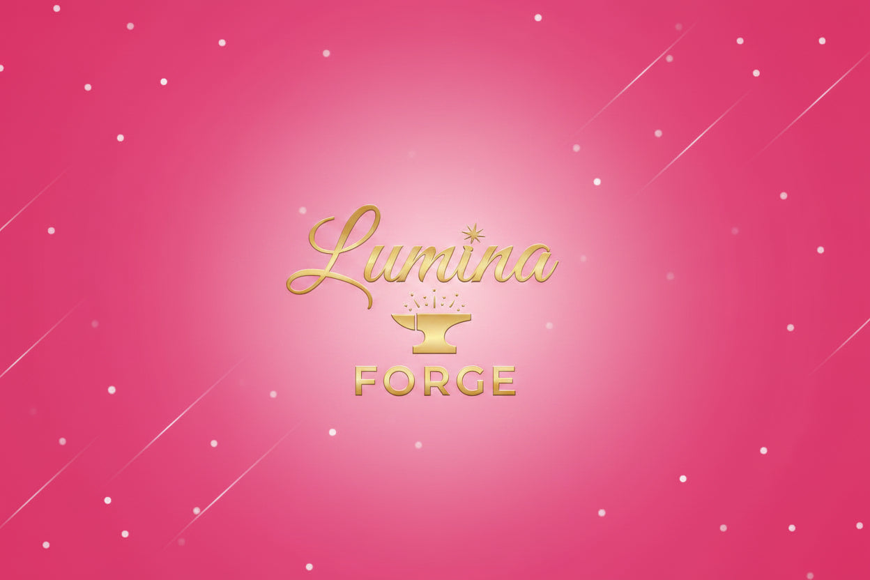 Lumina Forge logo with a black background